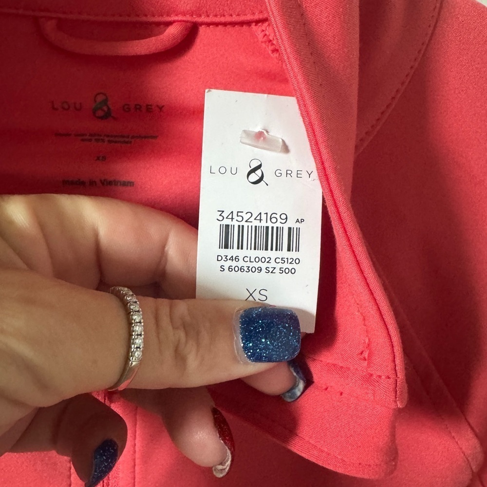 NWT Lou & Grey Pink Jacket with Stand-Up Collar Size XS - Picture 3 of 5